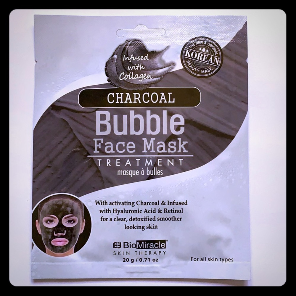 CHARCOAL BUBBLE MASK INFUSED W/ COLLAGEN